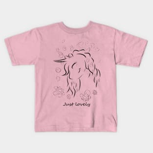 Lovely unicorn with flowers. Kids T-Shirt